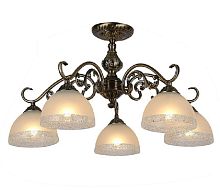 Люстра потолочная пятирожковая Rivoli Классика Domenica S5 AB Е27 Медь картинка 